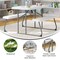 Emma and Oliver Aryka Kid's Easy Fold Waterproof, Stain and Impact Resistant Plastic Picnic Table with Benches and Steel Tube Frame